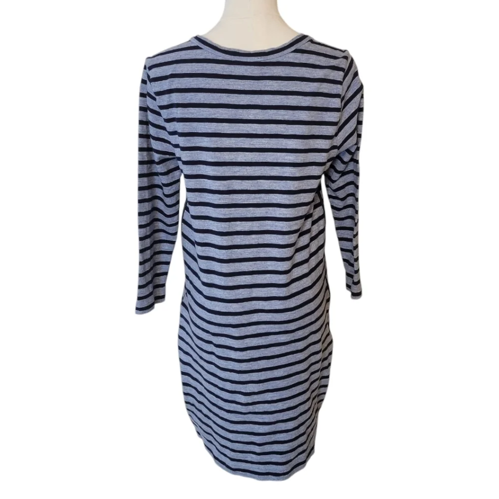 J. Crew Striped‎ Cotton Side Zipper Dress Size Small